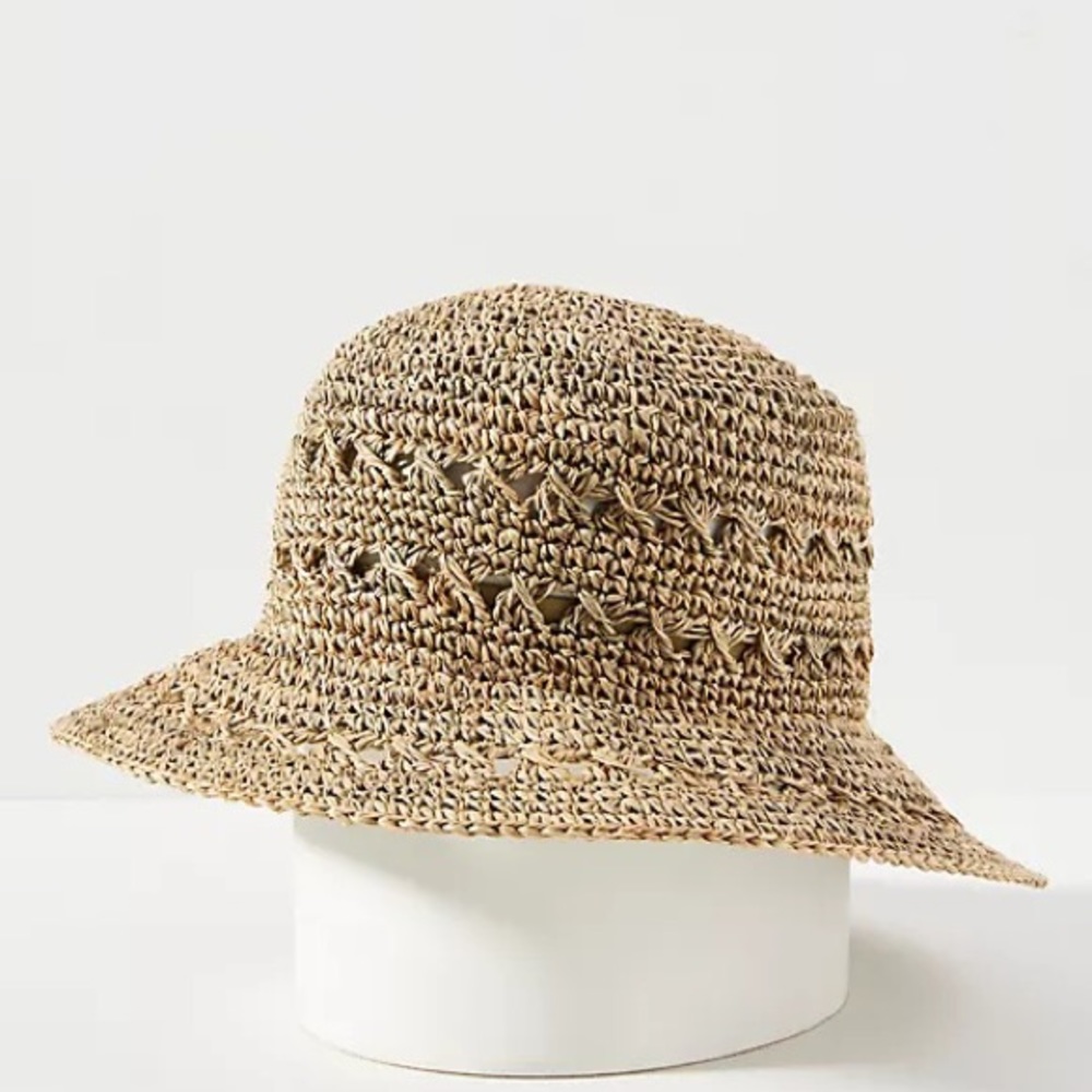 Anthropologie Seagrass Bucket Hat - Picture 1 of 5